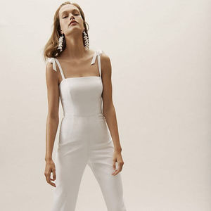 BHLDN Theia Trinity Jumpsuit White NWOT